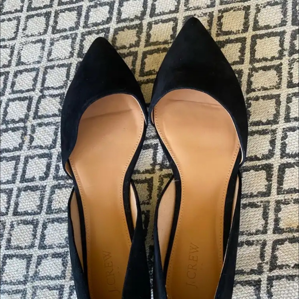 J.Crew Black Suede Flats - size 11